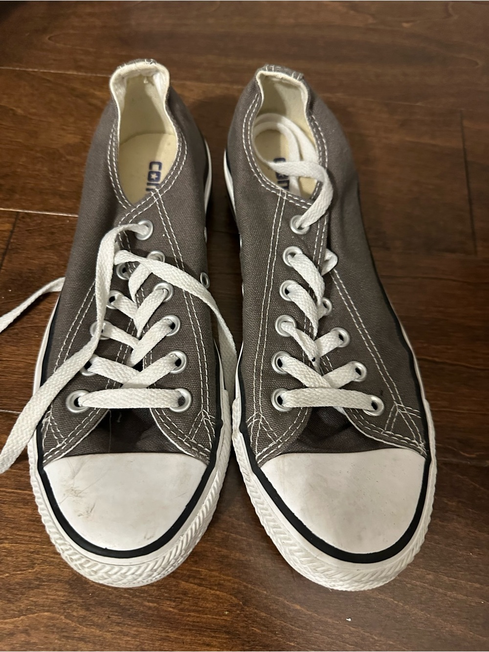 Converse Low Top Sneakers Gray with White Trim
